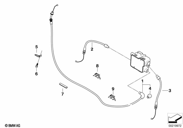 32737714761 - Steering: Throttle Cable, Break Contact -  for BMW-Motorrad Image