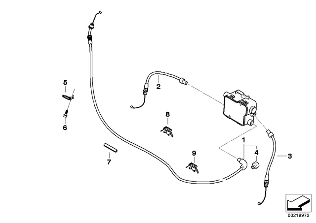 32737714761 - Steering: Throttle Cable, Break Contact -  for BMW-Motorrad Image