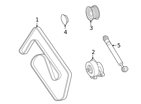 Belts & Pulleys for 2001 Mercedes-Benz CL500 #0