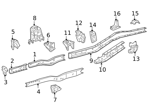 Frame & Components for 2011 Toyota Tacoma #3
