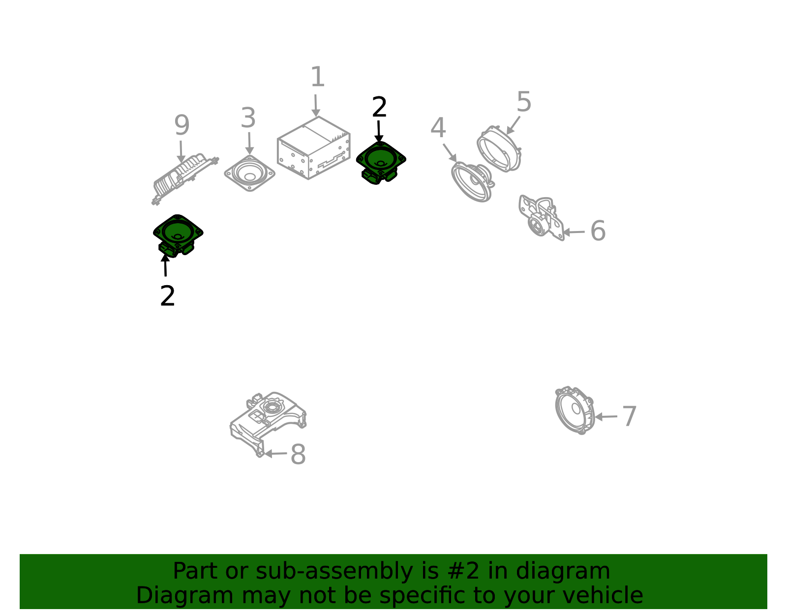 Genuine Dash Speaker (b16 D40 A60 N50) (w/rockford Fostgate