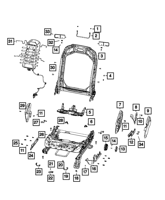 « 5143451AA – Interior Trim : Siège Vis pour Mopar Image »