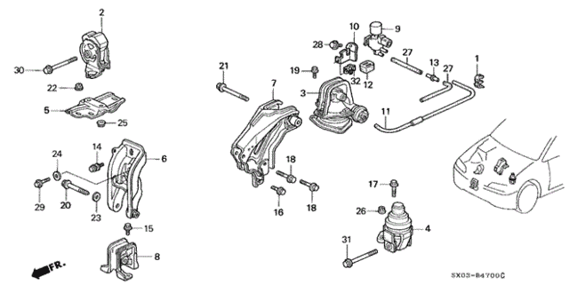 Engine Mount for 1997 Honda Odyssey #0