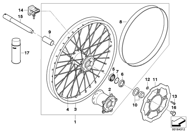 36317710550 - : Tyre Holder for BMW-Motorrad Image