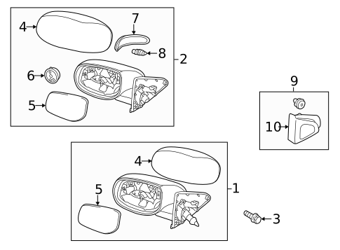 Outside Mirrors for 2013 Kia Forte #0