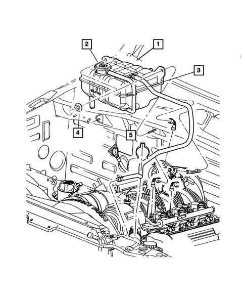 Tank, Coolant Engine for 2007 Jeep Liberty #0
