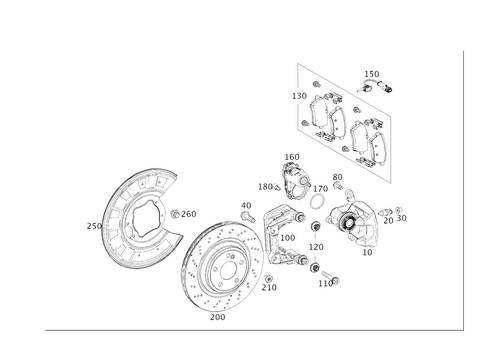 Rear Wheel Brake for 2016 Mercedes-Benz S550e #0