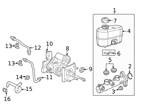 Master Cylinder - Components On Dash Panel for 2013 Ram 2500 #4