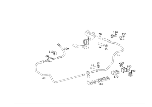 Fuel Lines, Gasoline Vehicles for 2007 Mercedes-Benz E320 #0