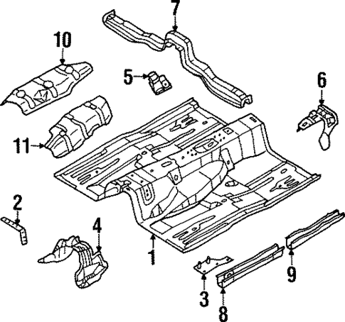 Floor & Rails for 1998 INFINITI Q45 #0