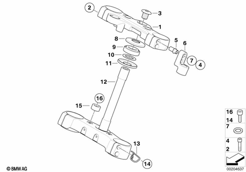 Telescopic Forks, Telelever for 2007 BMW-Motorrad G 650 Xcountry #0