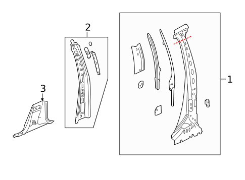 Center Pillar for 2010 Buick Enclave #0