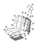 1BF781D5AA - Interior Trim: Front Seat Back Cover, Right for Jeep: Grand Cherokee Image