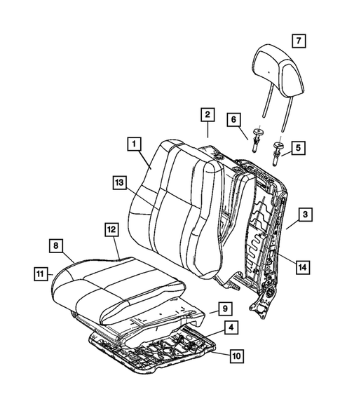 Front Seats and Attaching Parts for 2006 Jeep Grand Cherokee #1