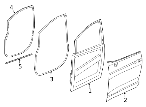Door & Components for 2022 Chrysler Pacifica #1