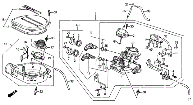 Throttle Body (1) 2WD for 1988 Honda Civic #0