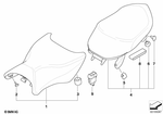 52537704834 - : Seat, Low, Black, Front for BMW-Motorrad Image