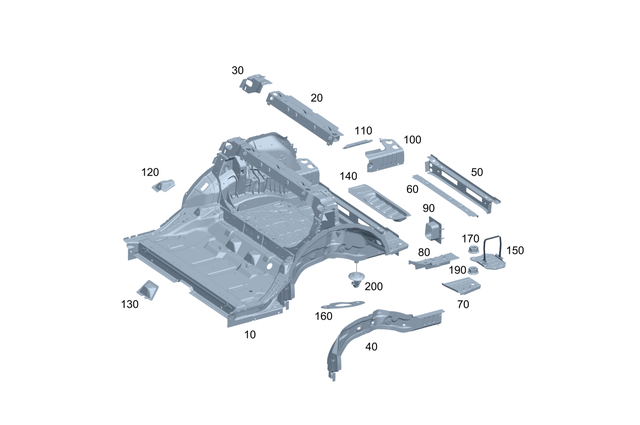2956105400 - Substructure: Rear Crossmember for Mercedes-Benz Image image