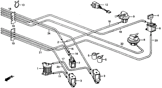 MT No. 2 Tubing ('85 HF) (KA) for 1985 Honda Civic #0