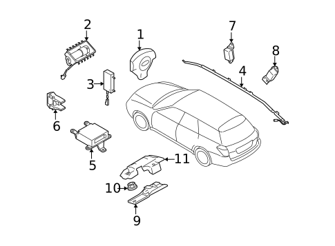 Air Bag Components for 2014 Subaru Tribeca #0