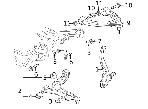 Suspension Components for 2004 Volkswagen Touareg #1