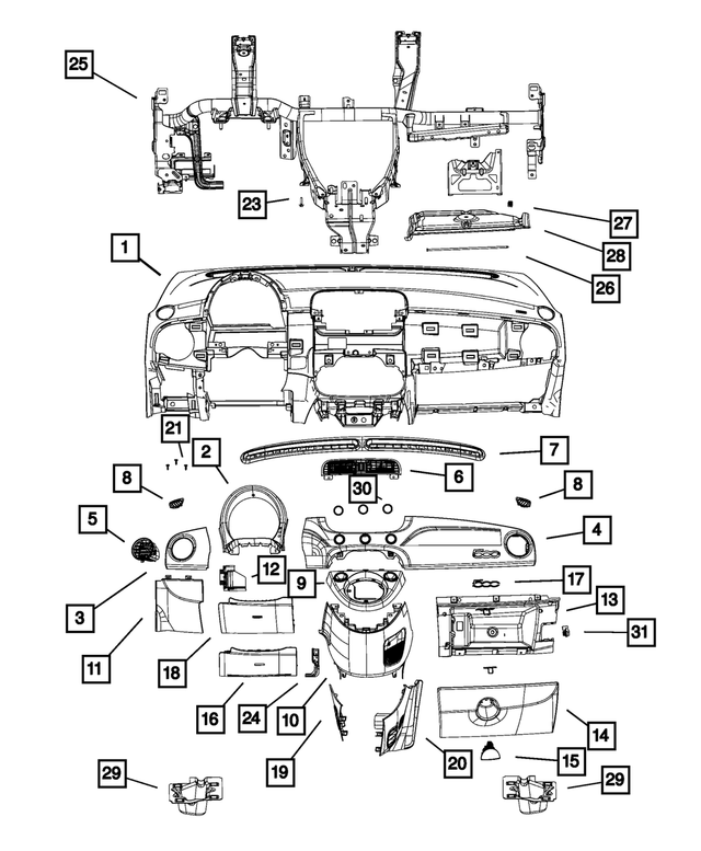 5VG96JRMAC - Interior Trim: Instrument Panel Bezel for Mopar Image image