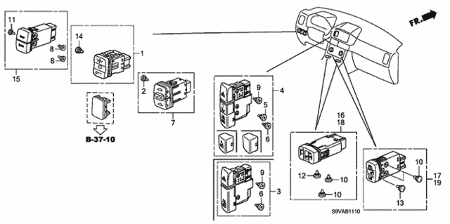 Switch for 2008 Honda Pilot #0