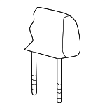 1J0885921QKNY - Body: Headrest Cover for Volkswagen: Golf, Jetta Image