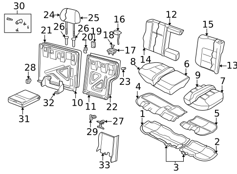 Rear Seat Components for 2006 Volkswagen Golf #0