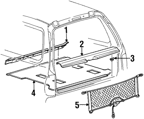 Interior Trim - Rear Body for 1998 Lincoln Navigator #0
