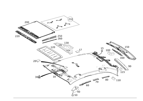 Roof Lining/Headlining for 2014 Mercedes-Benz E 63 AMG&reg; #0