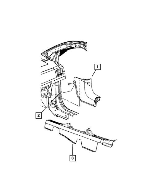 Panels-Moldings-Scuff Plates, Pillar, Cowl, 1/4 Panel Trim and Cargo Covers for 2008 Jeep Compass #2