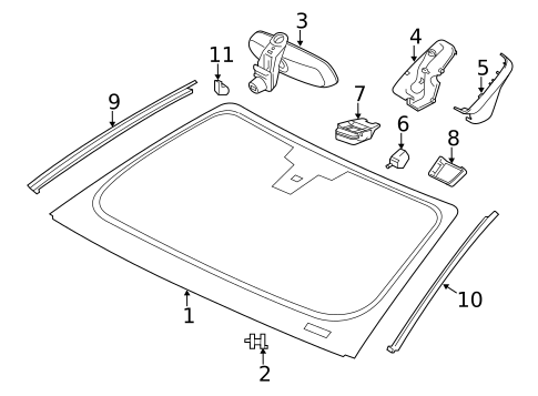 Glass - Windshield for 2017 Jaguar F-Type #0