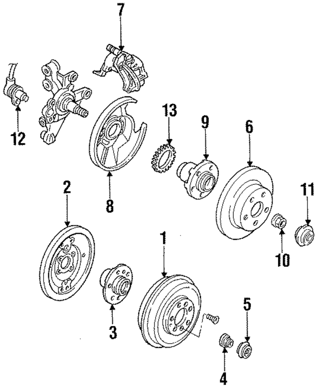 E92Z3B477A - Brakes: Hub Retainer Nut for Ford: Escort, Probe | Mercury: Tracer Image
