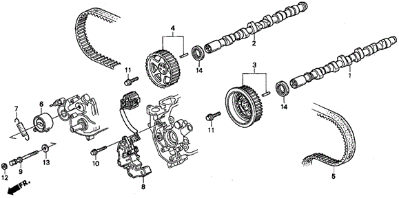 Camshaft - Timing Belt (V6) for 1996 Acura TL #0