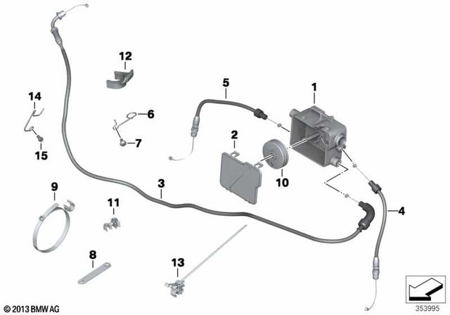 32737670564 - Steering: Housing for Bowden Cable Distributor -  for BMW-Motorrad Image