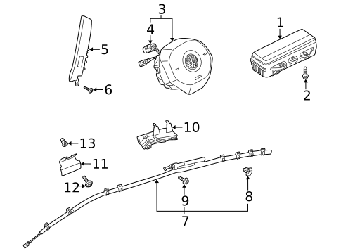 Air Bag Components for 2023 Volkswagen ID.4 #0