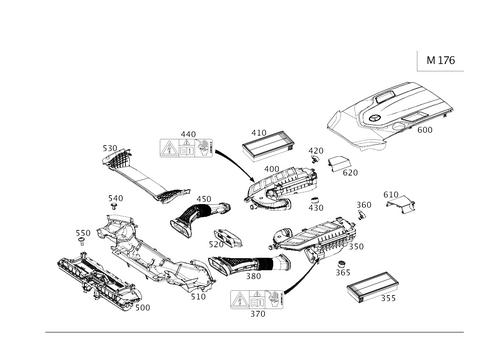 Air Intake, Gasoline Vehicles for 2017 Mercedes-Benz G550 #0