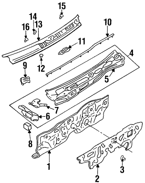 Cowl for 1997 Nissan Altima #0
