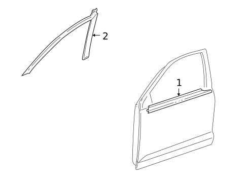 Exterior Trim - Front Door for 2003 Toyota Matrix #0