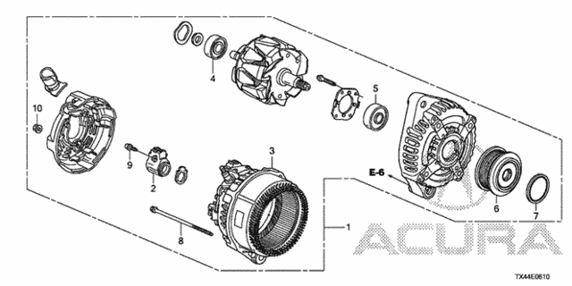 Alternator (Denso) for 2013 Acura RDX #0
