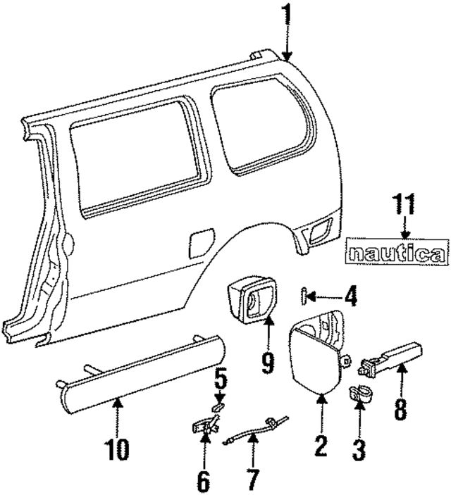 F6XZ12405A26A - Body: Fuel Door for Ford Image