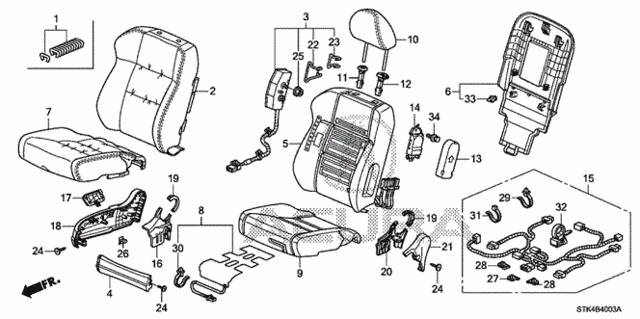 Front Seat (R.) (2) for 2009 Acura RDX #0