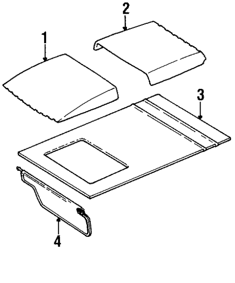Interior Trim - Roof for 1988 Jeep Cherokee #0
