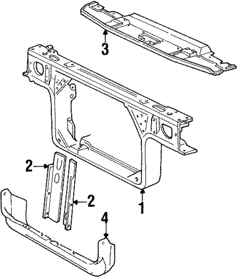 Radiator Support for 1996 Mercury Grand Marquis #0