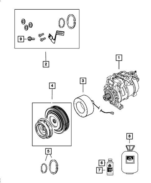 Air Conditioner Compressor and Mounting for 2014 Fiat 500 #0