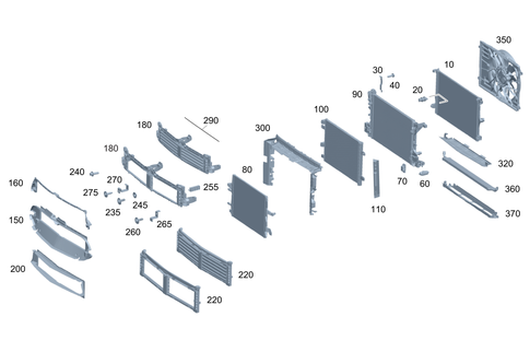 Radiator, Mounting, and Covering for 2022 Mercedes-Benz A 220 #0