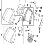 5H0881806FKZJD - Body: Seat Back Cover for Volkswagen Image