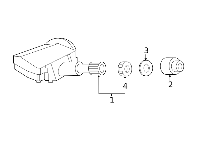 42755TP6A81 - Electrical: Tire Pressure Monitoring System (TPMS) Sensor Grommet for Acura Image