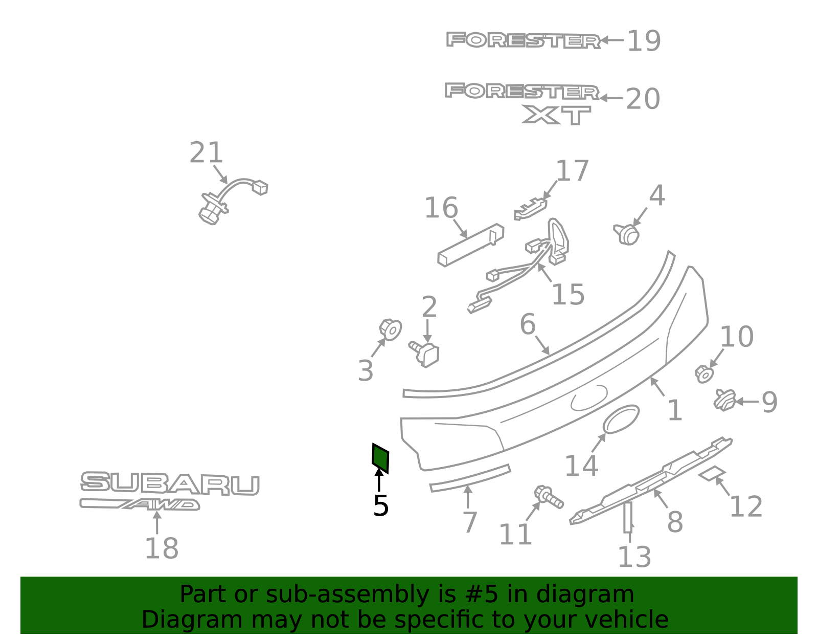 2014-2022 Subaru Finish Panel Protector 91713SG020 | Subaru Parts